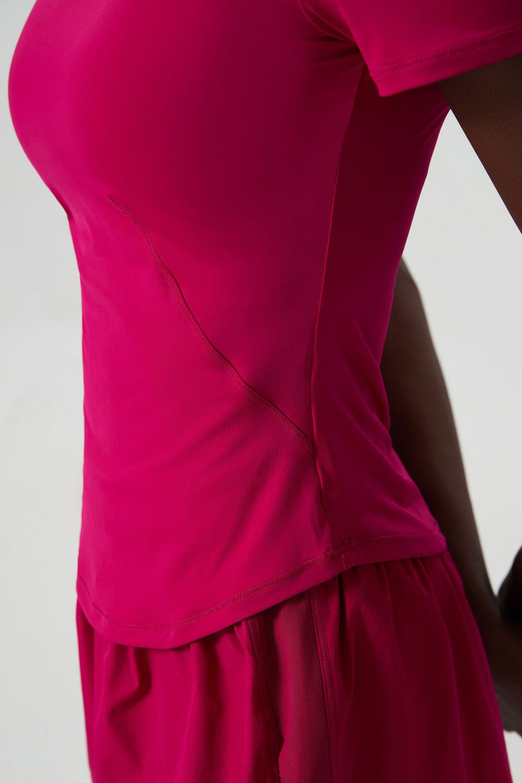 Cold Cover Skinny Exercise Top Women Small Waist Short Sleeve Yoga Suit Top Slim Fit Quick Drying Fitness T shirt