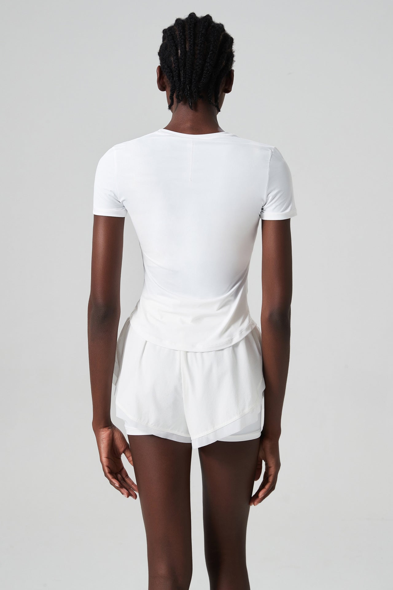 Cold Cover Skinny Exercise Top Women Small Waist Short Sleeve Yoga Suit Top Slim Fit Quick Drying Fitness T shirt