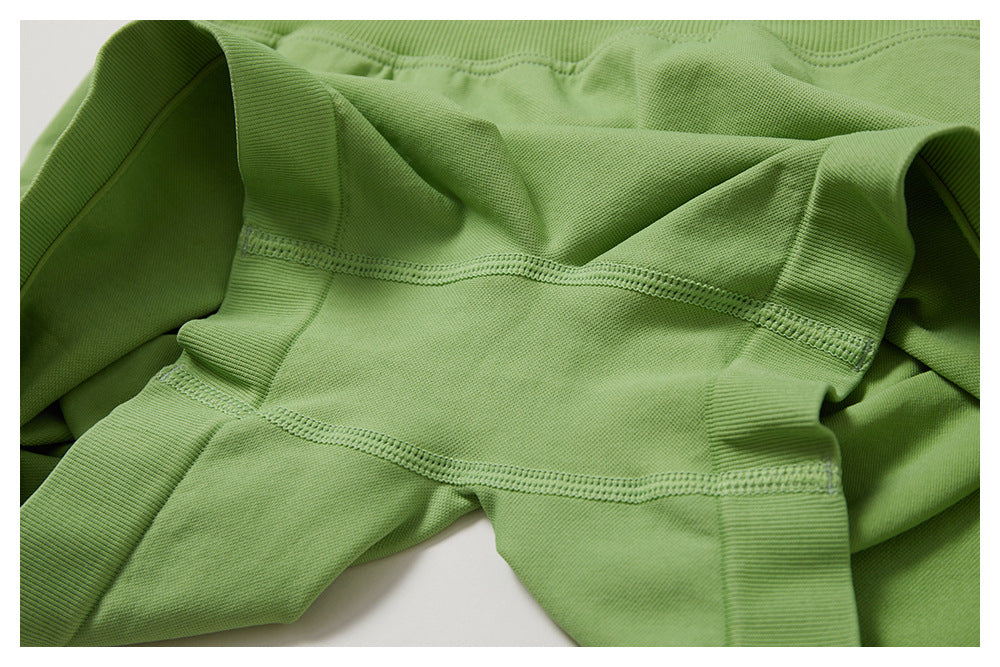 Sollinarry Seamless High Waist Yoga Shorts Belly Contracting Hip Raise Fitness Pants Outer Wear Running Exercise Shorts