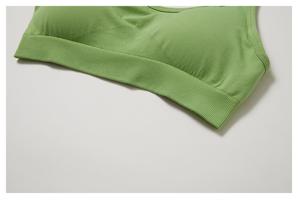 Sollinarry Seamless Yoga Bra Quick Drying Tight Sports Running Fitness Clothes Women Sling Beauty Back Yoga Clothes Crossback