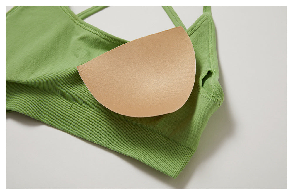 Sollinarry Seamless Yoga Bra Quick Drying Tight Sports Running Fitness Clothes Women Sling Beauty Back Yoga Clothes Crossback