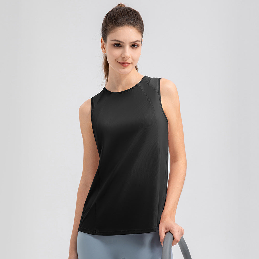 Summer Lightweight Cool Sports Blouse Women Quick Drying Yoga Vest Loose Breathable Workout Running Top