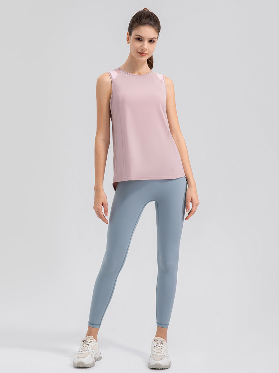 Summer Lightweight Cool Sports Blouse Women Quick Drying Yoga Vest Loose Breathable Workout Running Top