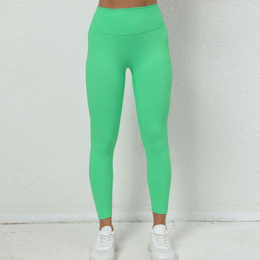 Nude Feel Fitness Pants Women No Embarrassment Line Yoga Pants High Waist Hip Raise Pants Stretch Tight Sports Yoga Pants