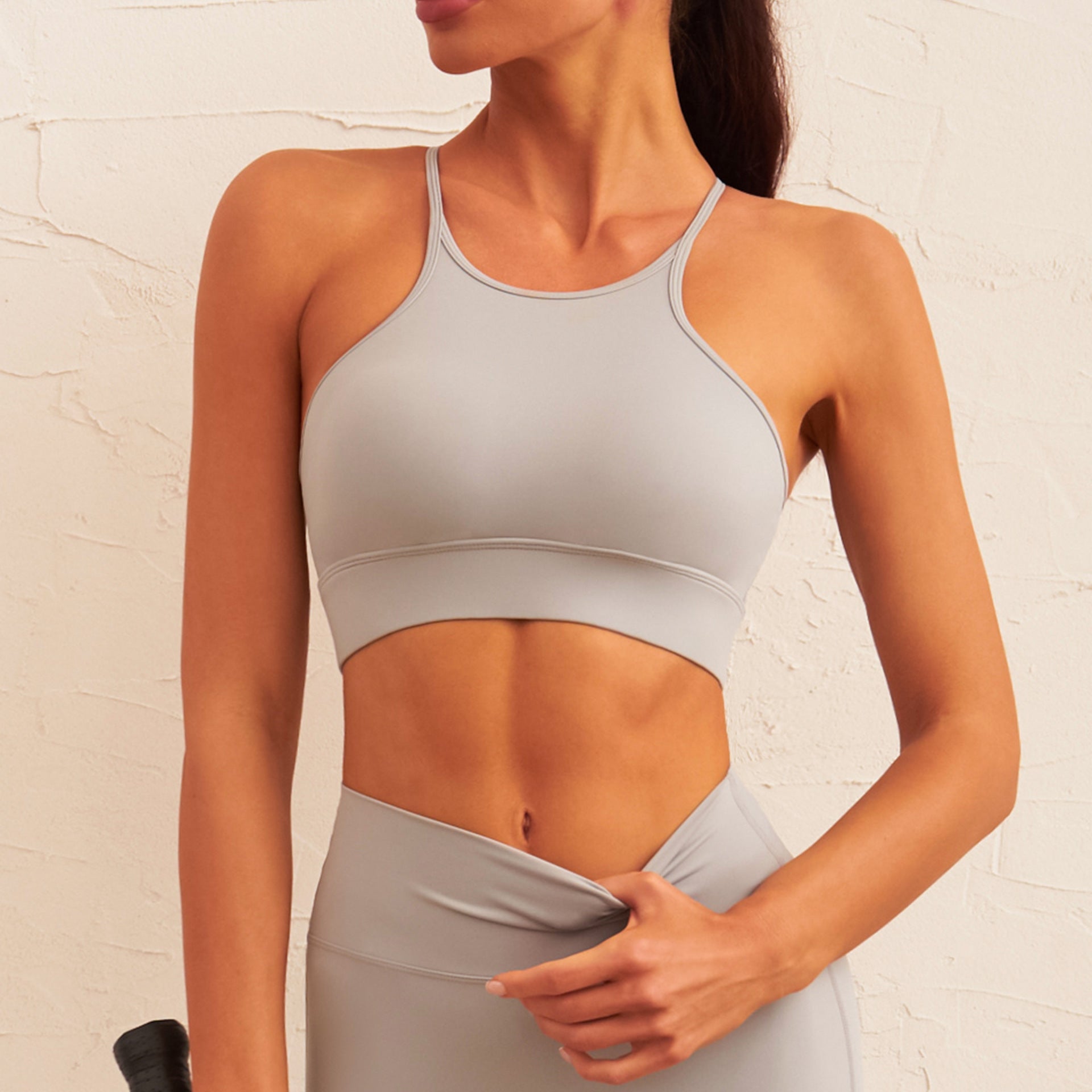 High Strength Sports Underwear Pleated Fitness Pants Sports Suit Women Three Piece Suit