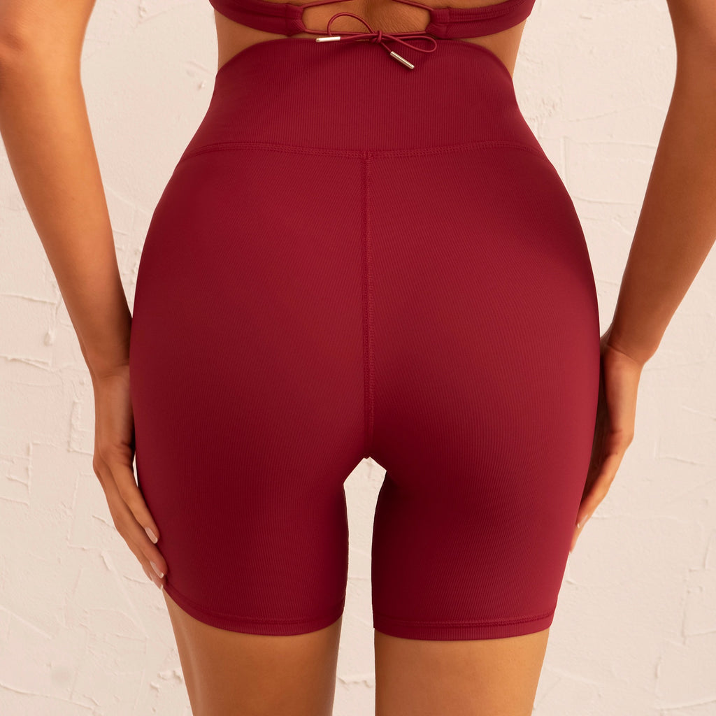 Sports Shorts Sexy Hip Lifting Thread Fitness Shorts Yoga Pants Adjustable Drawstring Shorts