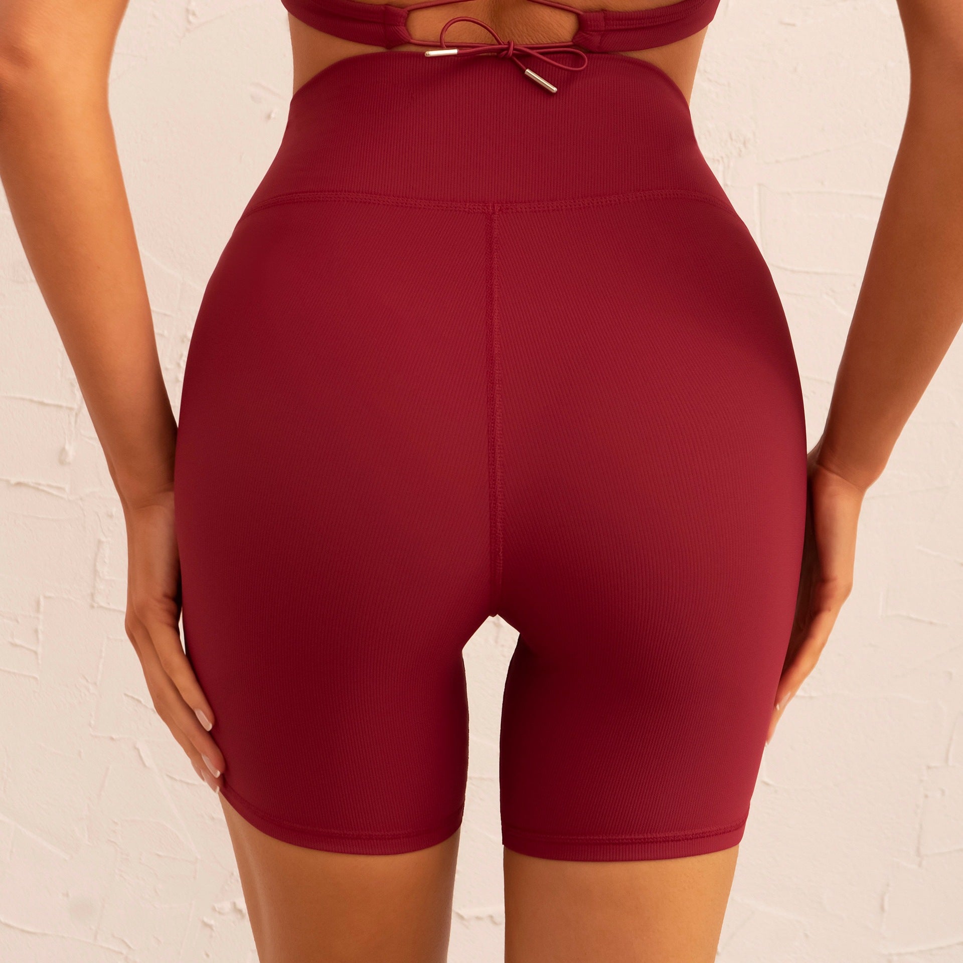 Sports Shorts Sexy Hip Lifting Thread Fitness Shorts Yoga Pants Adjustable Drawstring Shorts