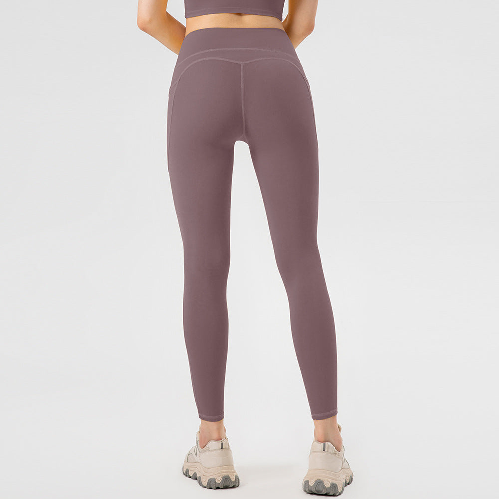 Pantalon de yoga Breathing Series effet seconde peau, taille haute, gainant, respirant et résistant au soleil, idéal pour la course et le sport.