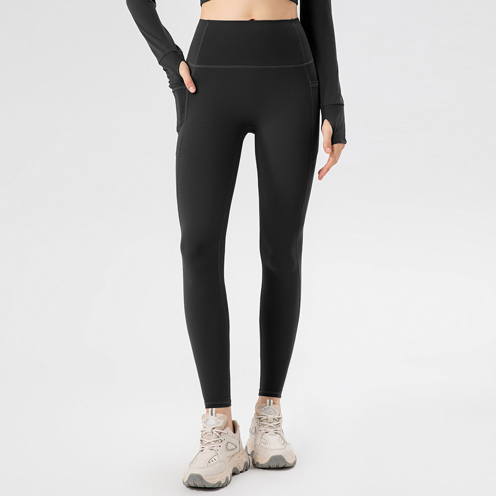 Pantalon de yoga Breathing Series effet seconde peau, taille haute, gainant, respirant et résistant au soleil, idéal pour la course et le sport.
