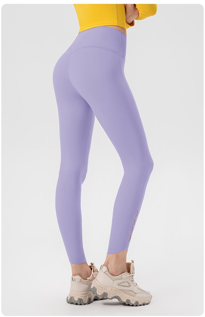 Yoga Pants Women Non Embarrassing Line Nude Feel Hip Raise Fitness Pants Fit High Waist Belly Contracting Sports Running Cropped Pants