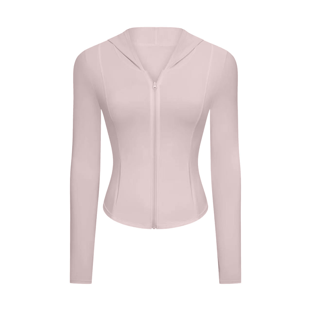 Cool Feeling Sun Protection Sports Coat Women Slim Fit Slimming Zipper Hoodie Running Quick Drying Workout Top