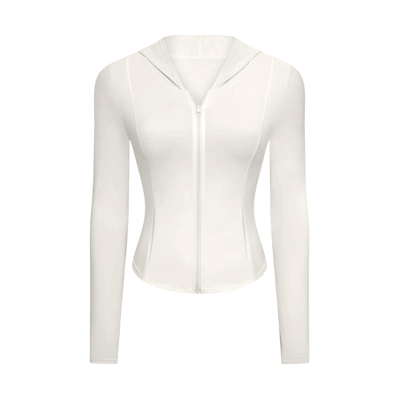 Cool Feeling Sun Protection Sports Coat Women Slim Fit Slimming Zipper Hoodie Running Quick Drying Workout Top