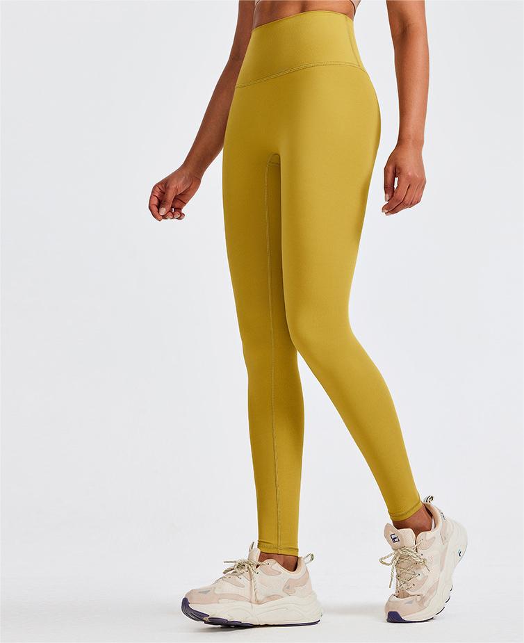 Yoga Pants Women No Embarrassment Line High Waist Hip Lifting Belly Contracting Quick Drying Outer Wear Fitness Sports Tights