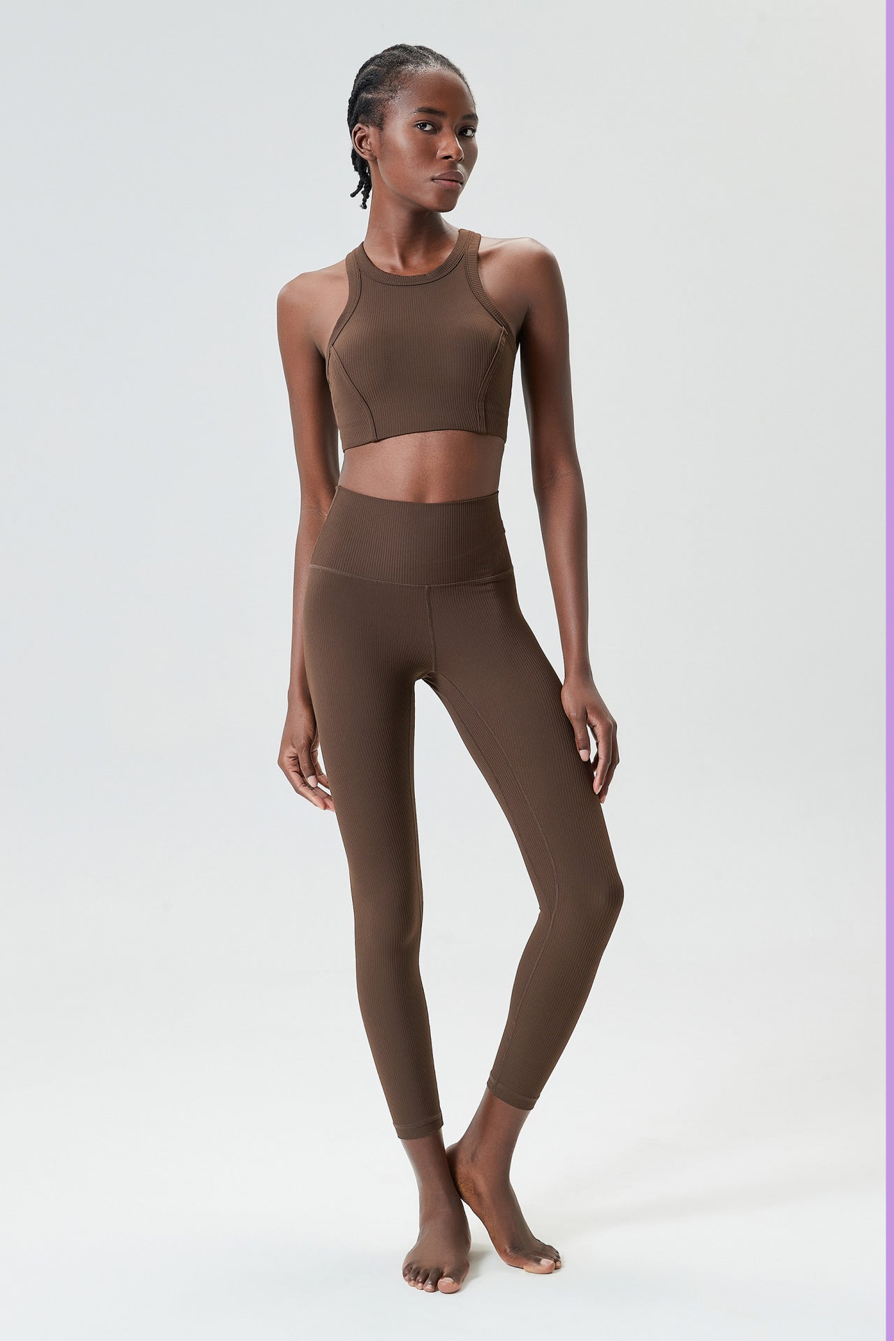 High Wrap Willow Leaf Yoga Suit Women Stretch Skinny Running Sports Fitness Two Piece Suit