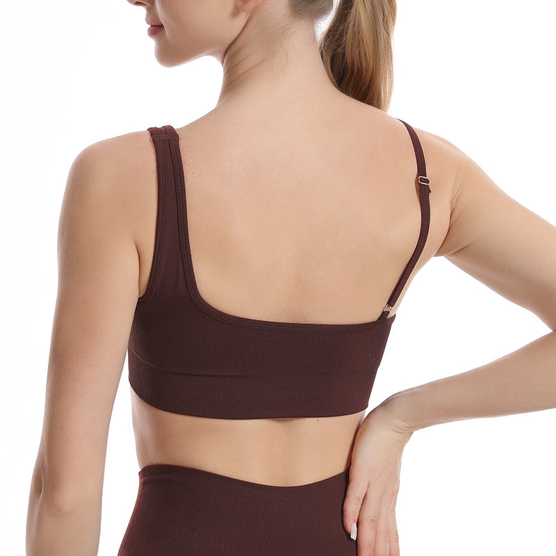Soutien-gorge de yoga moulant, décontracté et de haute qualité, idéal pour le sport et le yoga.