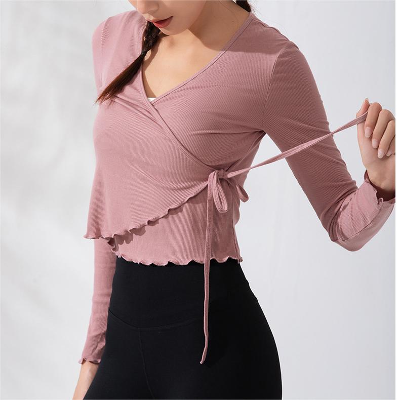 Tight Workout Clothes Women Solid Color Sports Top Running Long Sleeve T Shirt Outer Wear Elastic Yoga Clothes Autumn