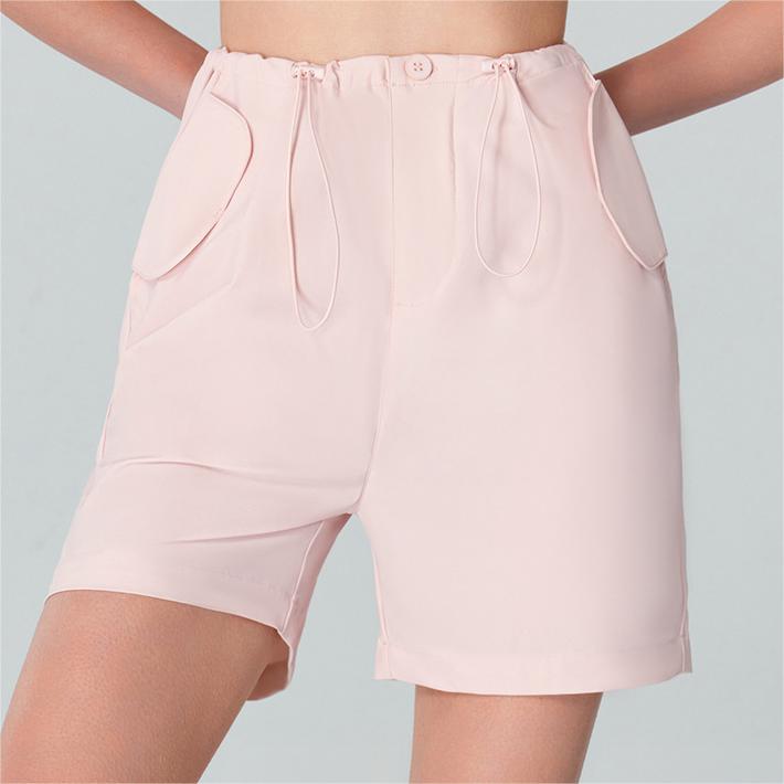 Upf50 Sun Protection Shorts Women Loose Casual Double Pocket Yoga Shorts Drawstring High Waist Workout Shorts