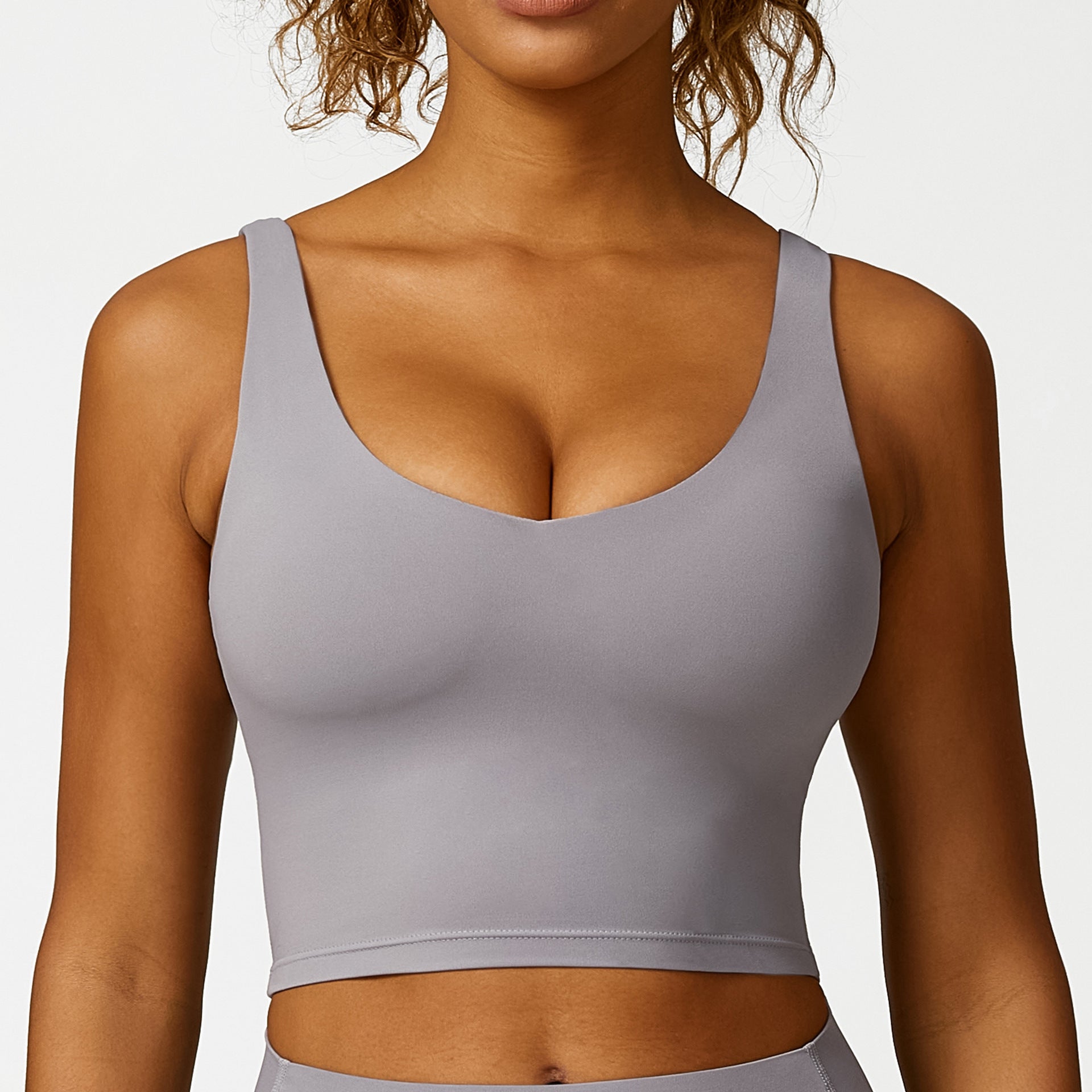 Soutien-gorge de sport sans manches, sous-vêtements de yoga simples en forme de U, vêtements d'entraînement, ensembles de course et de yoga