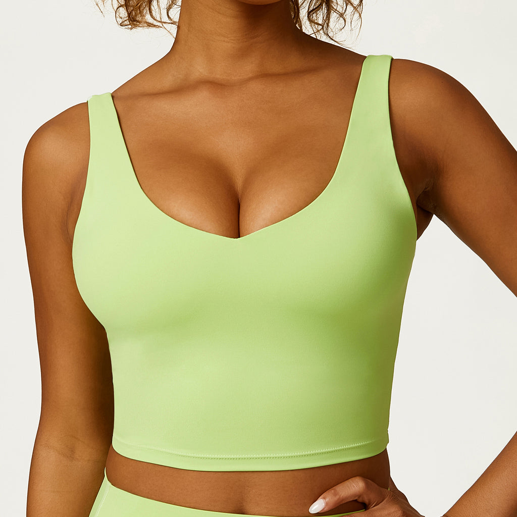 Soutien-gorge de sport sans manches, sous-vêtements de yoga simples en forme de U, vêtements d'entraînement, ensembles de course et de yoga
