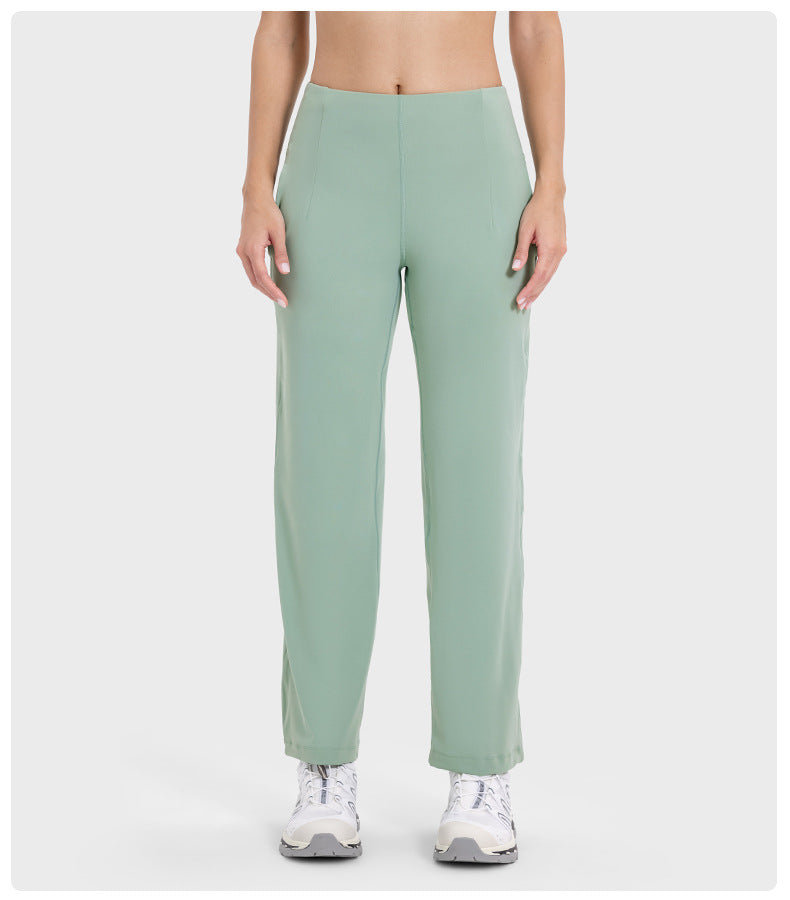 Pantalon de sport ample, respirant, très élastique, léger et absorbant la transpiration, idéal pour le yoga, la course à pied et le fitness. Séchage rapide. Pantalon décontracté effet glacé pour femme.