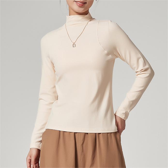 Half High Collar Bottoming Shirt High Grade Women Autumn Winter Slim Fit Solid Color Inner Wear Can Be Outerwear Top