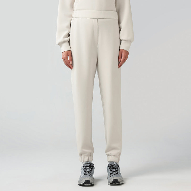 Autumn Winter High Waist Loose Running Workout Pants Women Outer Wear Air Layer Tappered Slimming Casual Sweatpants