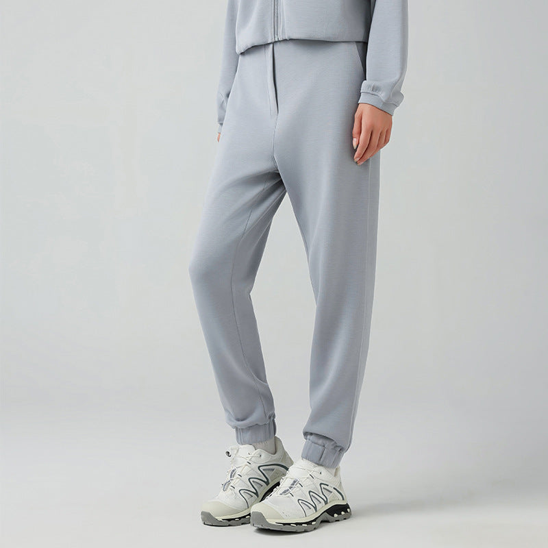 Autumn Winter High Waist Loose Running Workout Pants Women Outer Wear Air Layer Tappered Slimming Casual Sweatpants