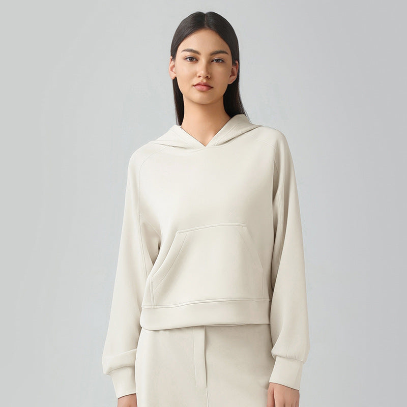 Haut à capuche décontracté pour femme, idéal pour l'automne et l'hiver, coupe ample et amincissante, parfait pour le fitness, le yoga et autres activités physiques.