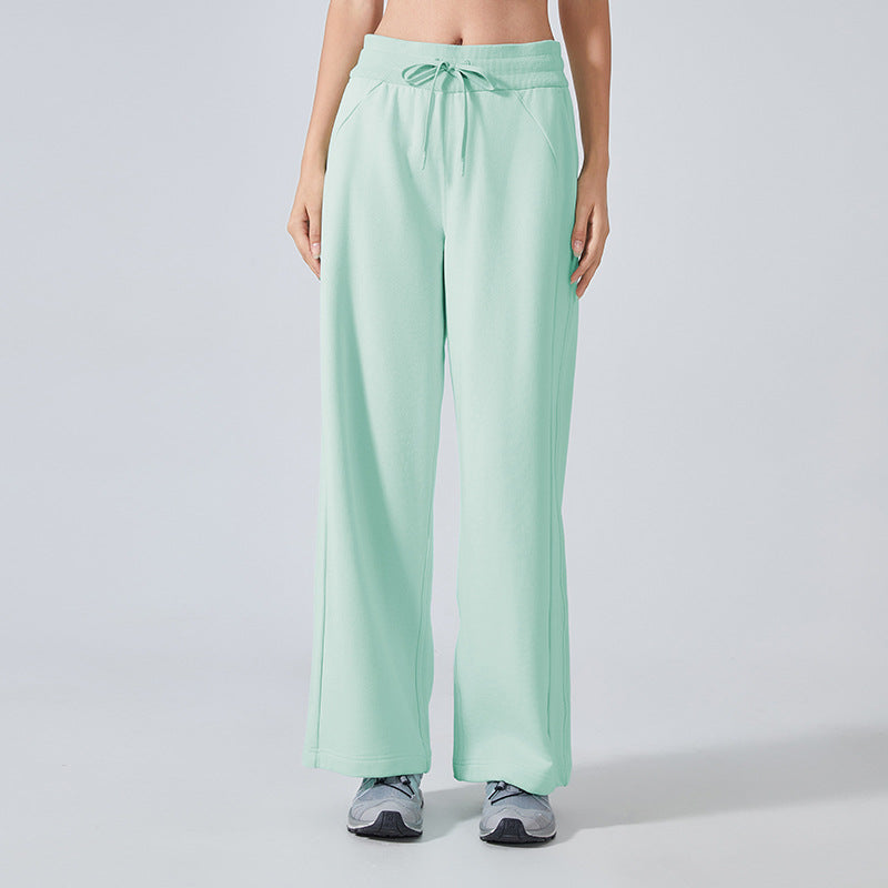 Autumn Winter Casual Loose Track Sweatpants Women All Match Office Wide Leg Pants High Waist Slimming Fitness Yoga Pants