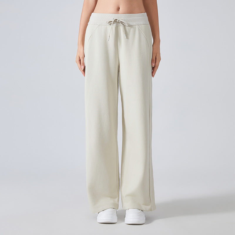 Autumn Winter Casual Loose Track Sweatpants Women All Match Office Wide Leg Pants High Waist Slimming Fitness Yoga Pants