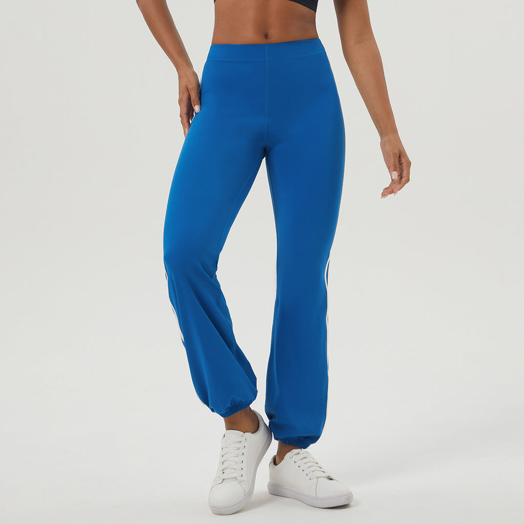 Sports Casual Pants High Waist Ankle Tied Trousers Women Belly Contracting Hip Raise Yoga Pants Outdoor Training Cropped Pants