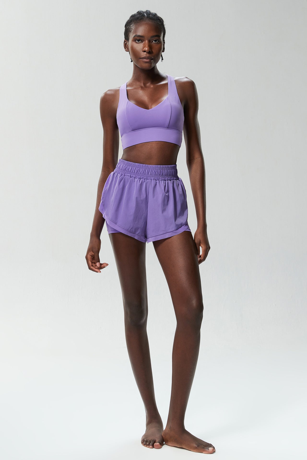 Yoga Workout Clothes Suit Women Quick Drying Exercise Running Two Piece Suit Anti Exposure Aerobics Tennis Suit