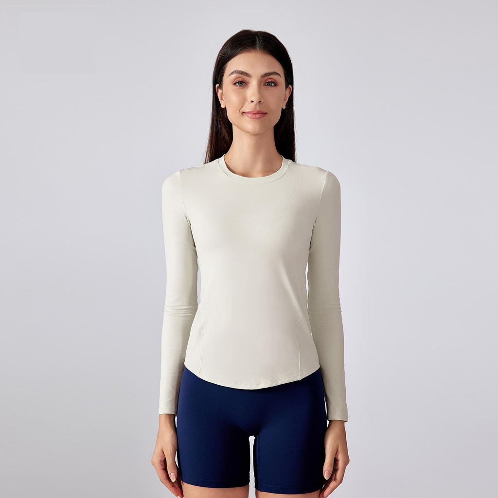 Yoga Clothing Top Slim Fit Stretch Slimming Sports Long Sleeve Nude Feel Skin Friendly Pilates Training Workout Clothes