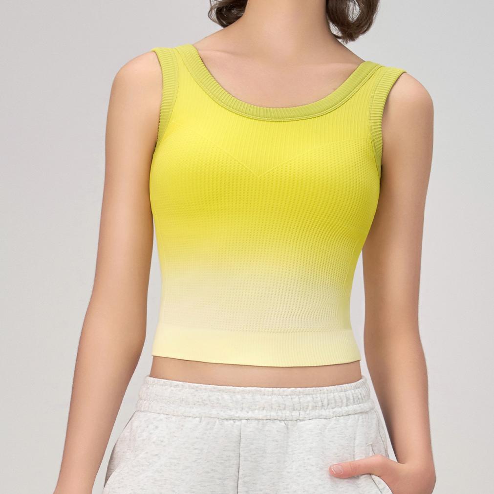 Quick Dry Vest Yoga Women Sports Fitness Sleeveless Bottoming Top with Chest Pad Sports Vest Outer Wear