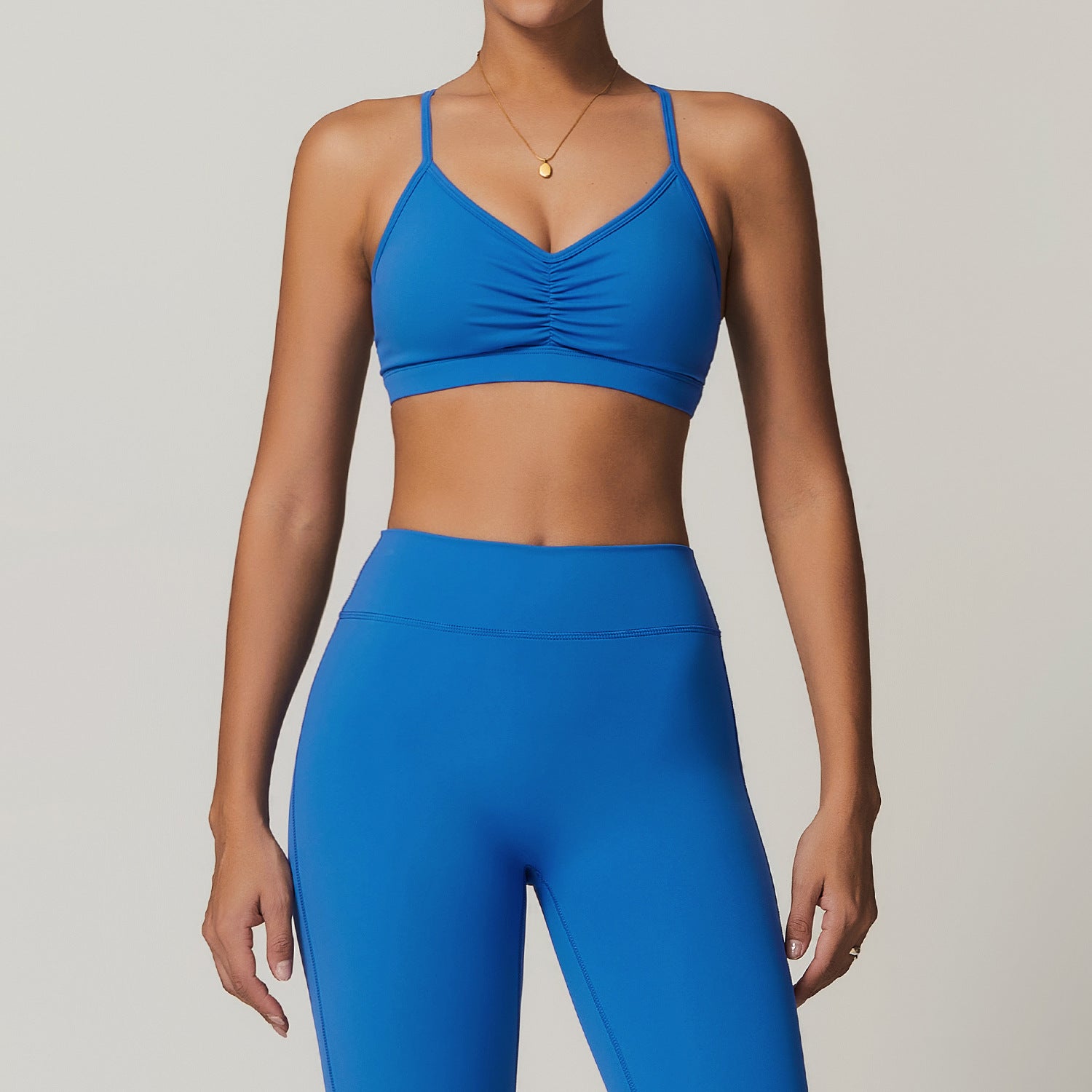 Sollinarry - Sujetador deportivo con hebilla cruzada para mujer, estilo yoga, espalda descubierta, ideal para correr y entrenar al aire libre