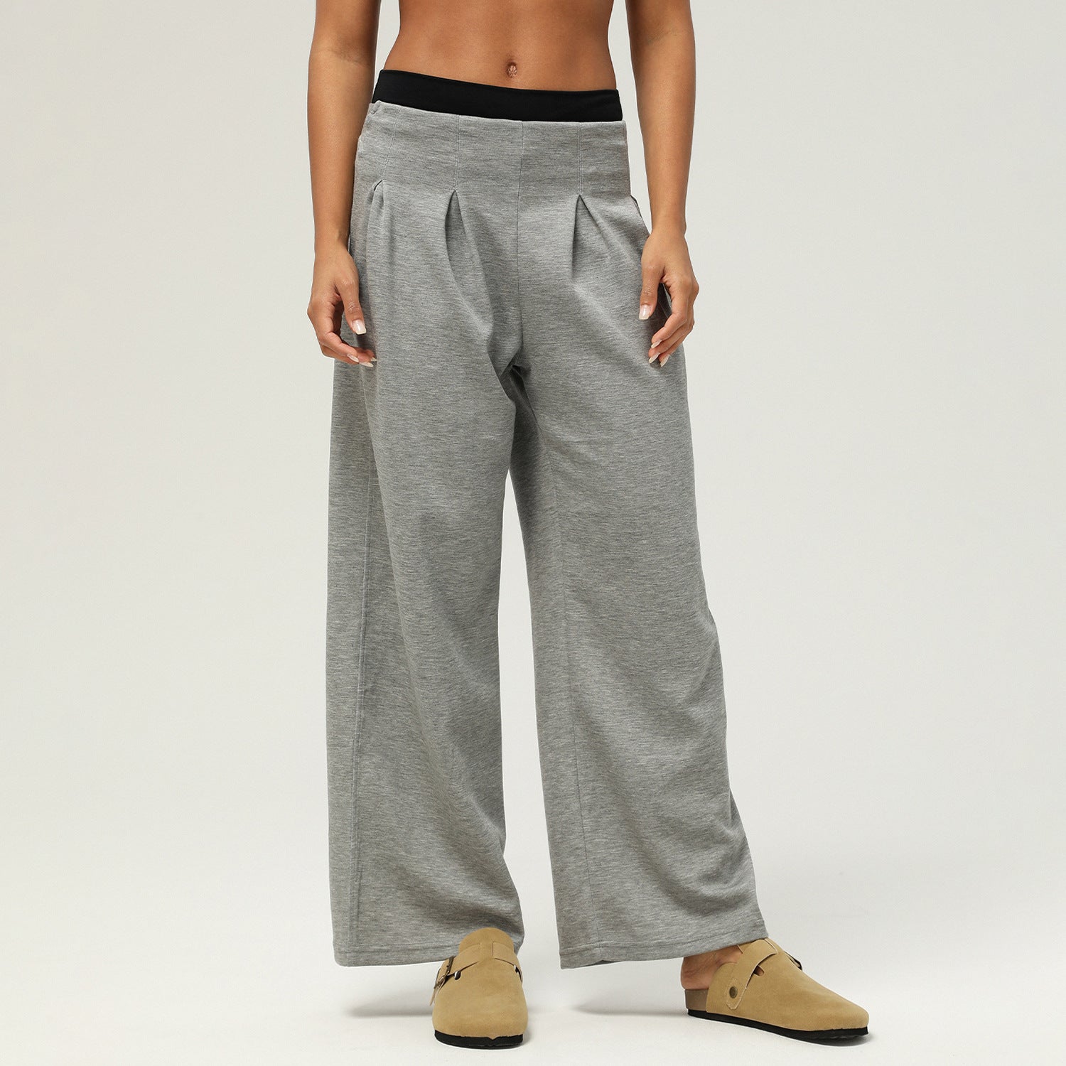 Sports Casual Wide Leg Pants I Shaped Waist Loose Trousers Autumn Winter Indoor Dance Fitness Straight Leg Pants