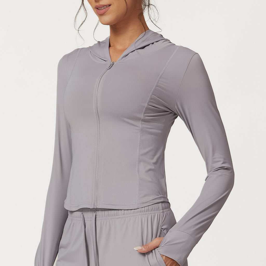 Solid Color Casual Long Sleeves Outfit Top High Waist Wide Leg Pants Exercise Yoga Clothes Suit