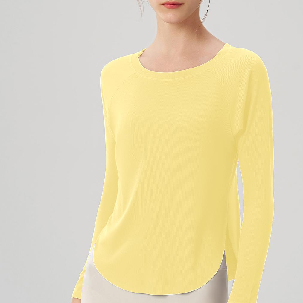 Autumn Nude Feel Yoga Clothes Women Loose Sexy off the Shoulder Yoga Jacket Casual Drape Sports Long Sleeved Top