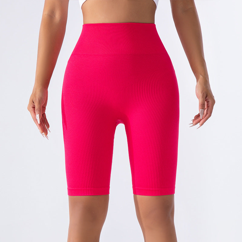 High Waist Shaping Tight Breathable Five Points Yoga Pants Women Sports Running Workout Shorts