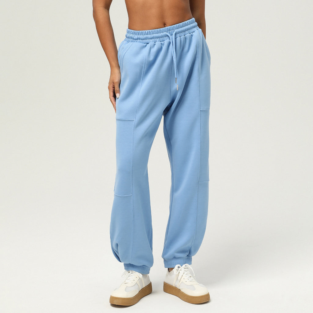 Pantalon de sport automne-hiver coupe ample fuselée avec poches, pantalon de survêtement décontracté, pantalon de course et de yoga, pantalon de fitness en extérieur