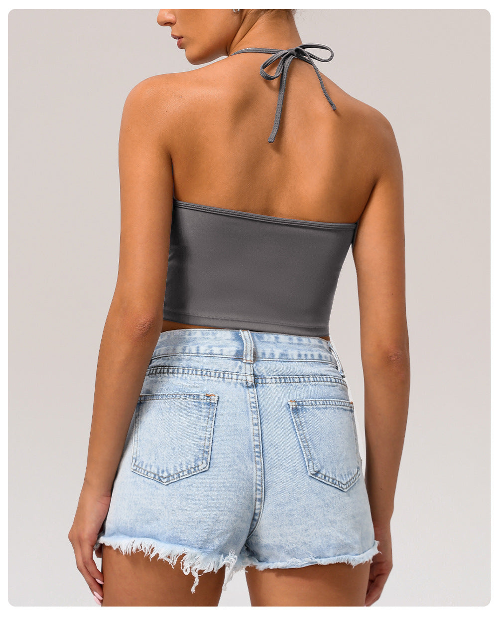 Sexy Halter Yoga Vest Cushion Back Tight Casual Running Quick Drying Sports Underwear Women