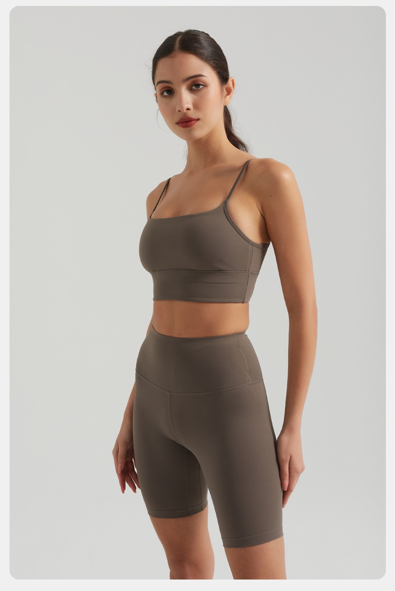 Ensemble de yoga en lycra taille haute pour femme, effet push-up, soutien-gorge de sport anti-froissement, vêtements de yoga pour femme