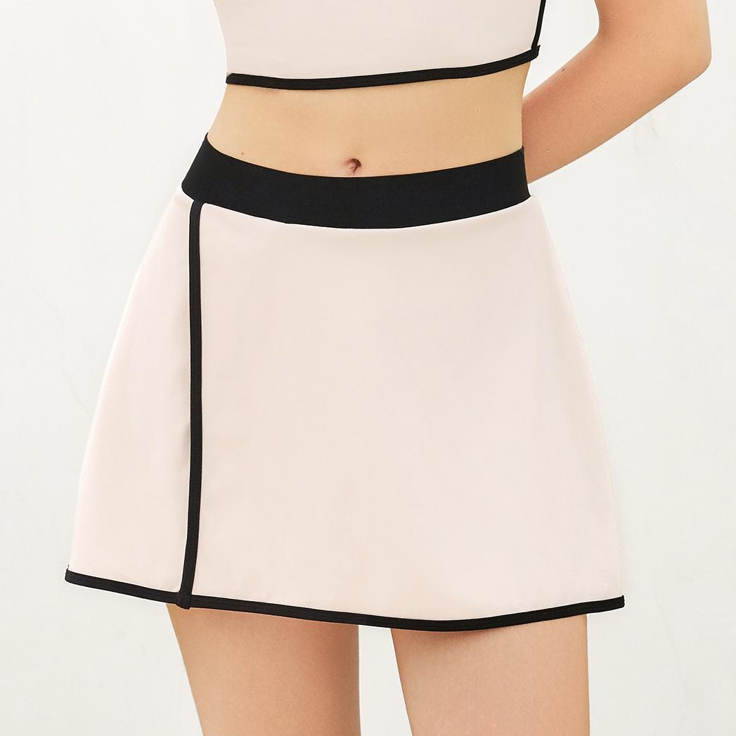 Autumn Winter Contrast Color Fast Drying Exercise Skort Women Fitness Summer Dress High Elastic Yoga Clothes