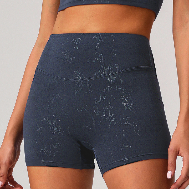 Silver Tight High Grade Yoga Shorts Women Hip Lifting Nude Feel Fitness Pants Running Quick Drying Sports Shorts