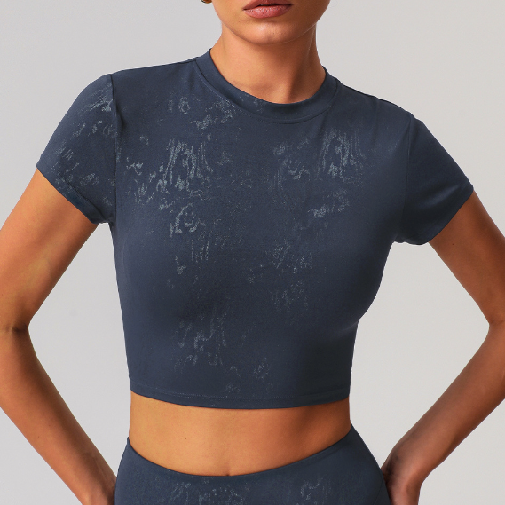 Silver Sports Yoga T shirt Women Tight Back Yoga Short Sleeve Running Workout Short Sleeve T shirt Top