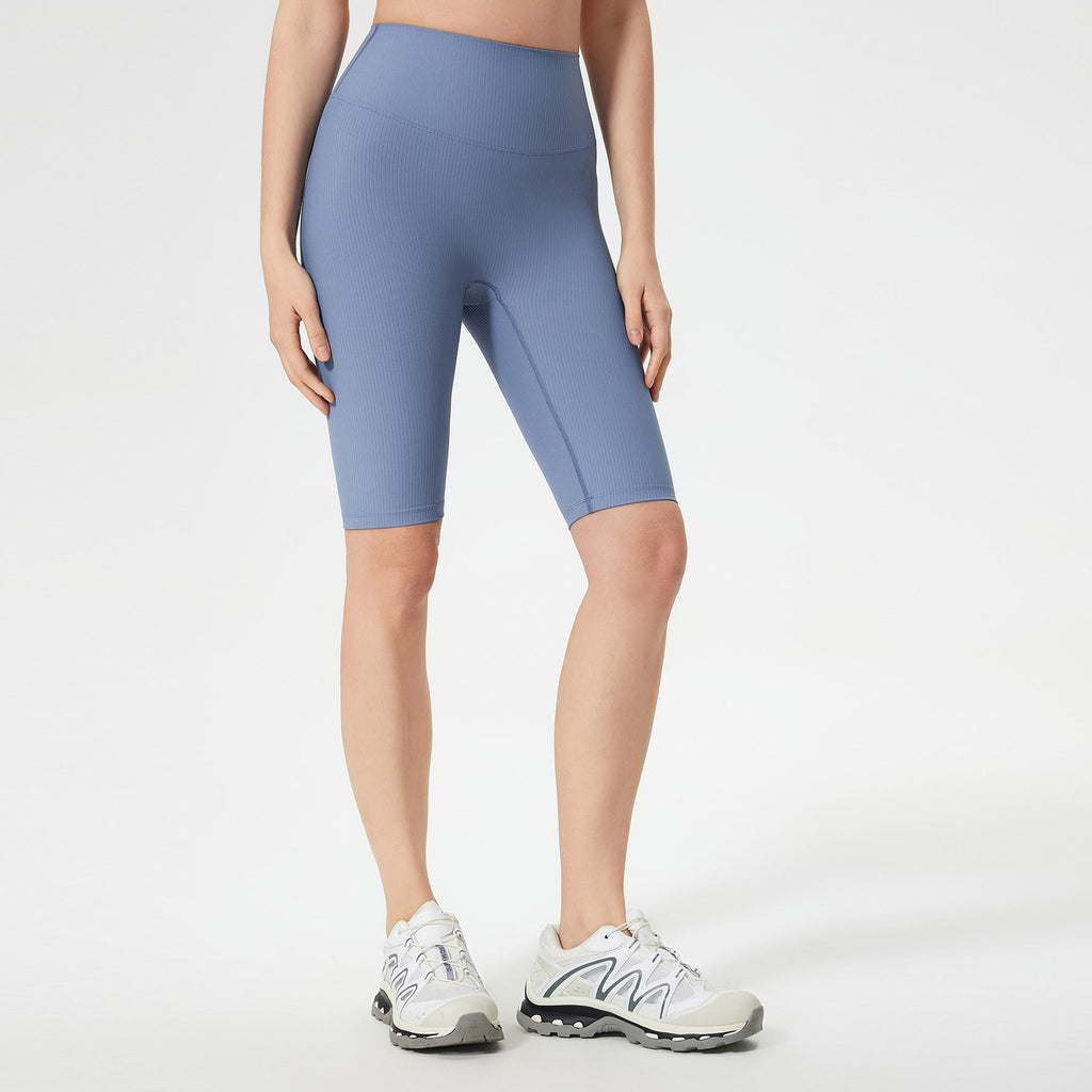 Spring Summer High Waist Belly Contracting Yoga Pants Skinny Hip Raise Workout Cropped Pants Outdoor Cycling Sports Shorts Women