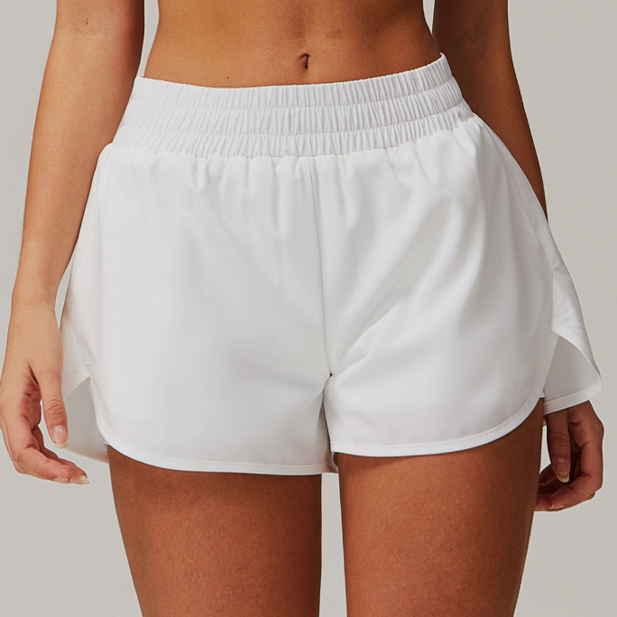 Sollinarry Pocket Nude Feel Quick Drying Yoga Shorts Faux Two Piece Sports Bum Lift Shorts Running Fitness Yoga Pants