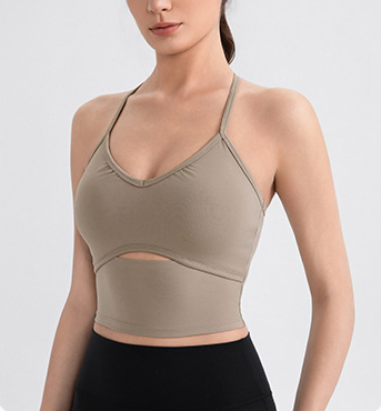 Yoga Vest Naked Women Sense V neck Strap Yoga Clothes Running Workout Bra Pilates Training Vest