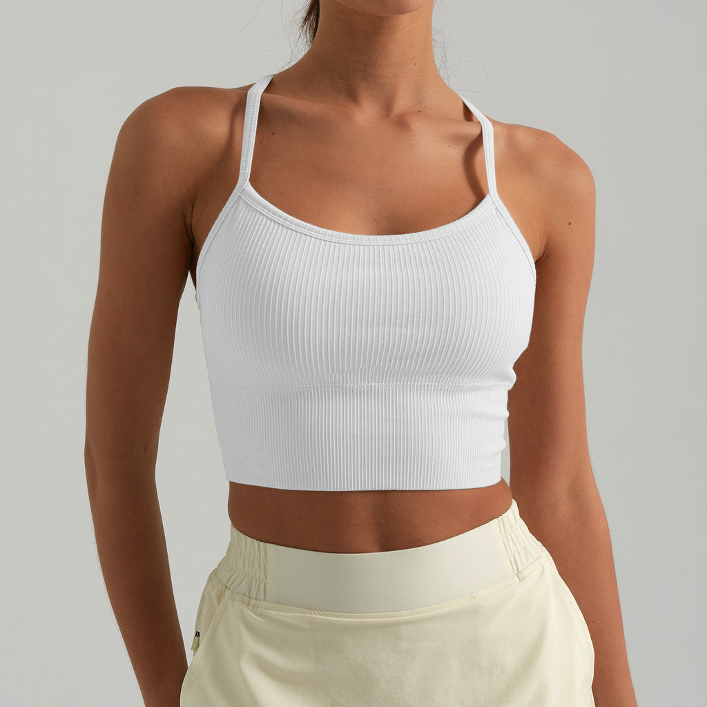 Nude Feel Yoga Clothes Vest Pilates Sports Underwear Women Sexy Beauty Back Fitness Detachable Yoga Bra