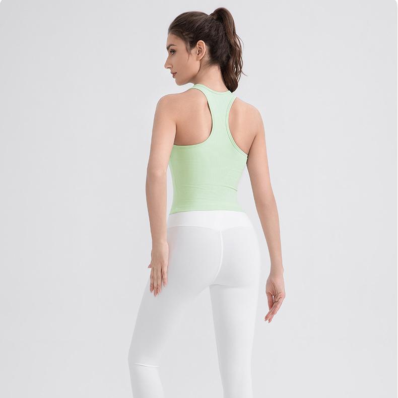 Chaleco de yoga para mujer con almohadilla para el pecho, top de entrenamiento de pilates, alta elasticidad, transpirabilidad, sujetador para correr, entrenamiento, chaleco deportivo